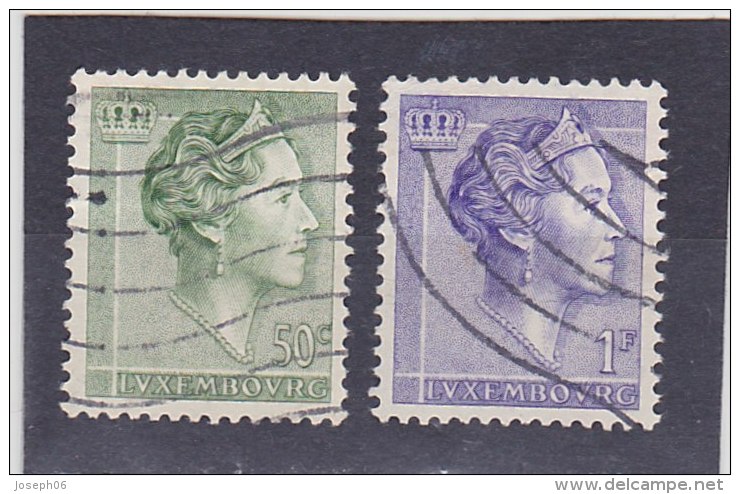 LUXEMBOURG    1960-64  Y.T. N° 580A  à  586A  Incomplet   Oblitéré - 1960 Charlotte, Diadem