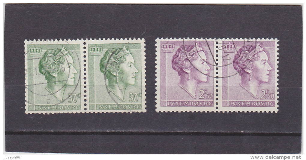 LUXEMBOURG    1960-64   Y.T. N° 580A  à  586A  Incomplet  Oblitéré  582 585 - 1960 Charlotte, Tipo Diadema