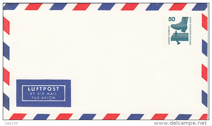 ALL TIME SAFETY, ACCIDENTS PREVENTION, COVER STATIONERY, ENTIER POSTAL, UNUSED, GERMANY - Briefomslagen - Ongebruikt