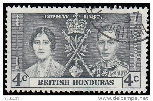 BRITISH HONDURAS - Scott #113 Coronation (*) / Used Stamp - British Honduras (...-1970)