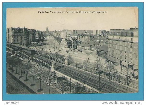 CPA Panorama De L'Avenue De Breteuil Et Métro PARIS - Metro, Stations