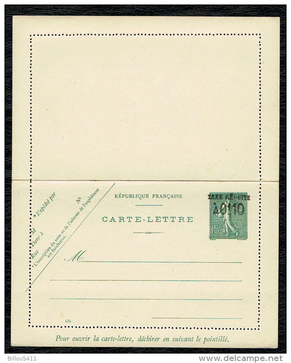 Entier Postal (004) 15 C Vert Semeuse . Carte Lettre Neuf Avec Taxe Réduite à 0f10 - Cartes-lettres