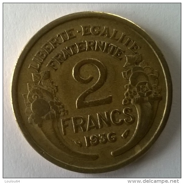 2 Francs 1936 - Morlon - TTB - - Autres & Non Classés