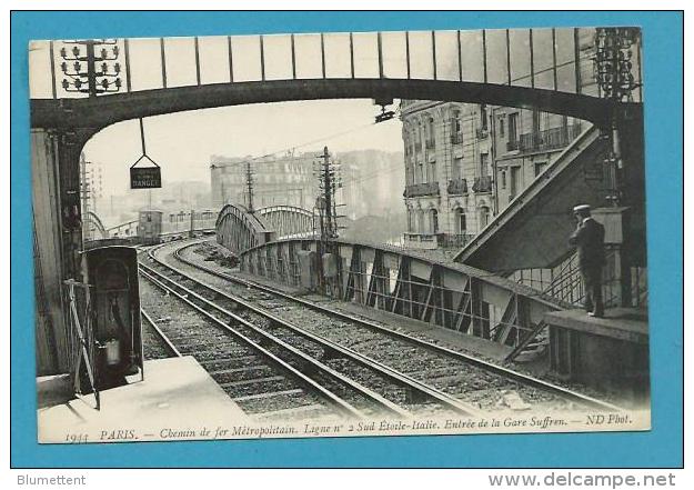 CPA 1944 Chemin De Fer Métropolitain Ligne 2 Sud Etoile Entrée De La Gare Suffren PARIS - Metro, Stations