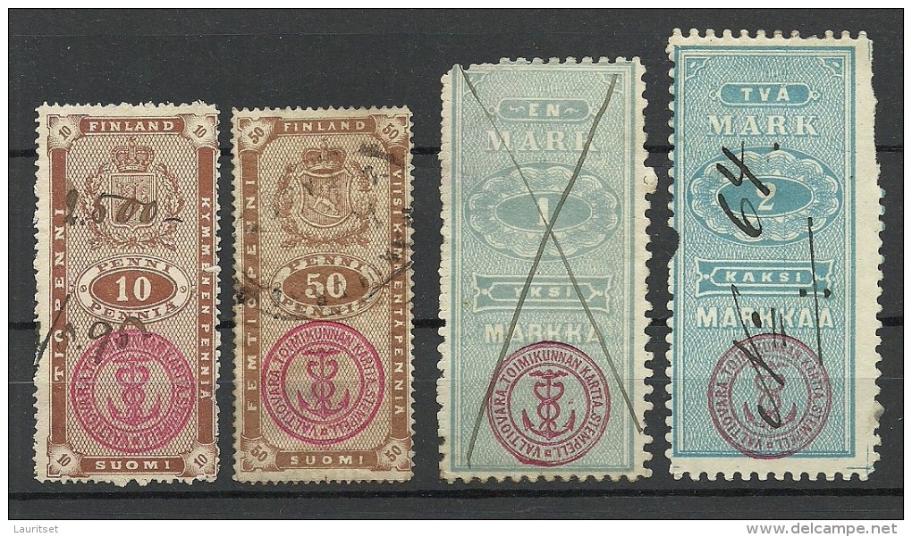 FINLAND FINNLAND 19th Century Steuermarken Revenue Tax O - Fiscali