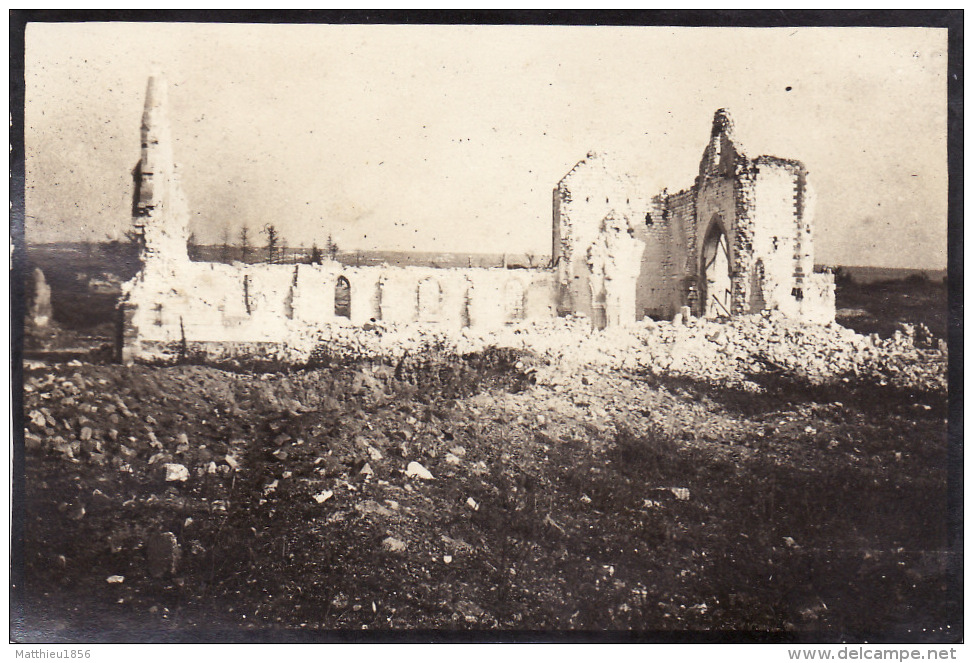 Photo Septembre 1917 SAINTE-MARIE-A-PY (près Suippes) - L´église (A135, Ww1, Wk 1) - Autres & Non Classés