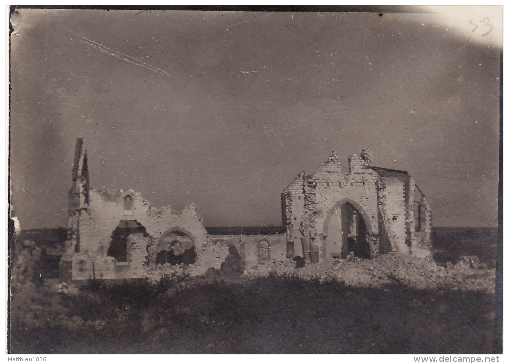 Photo Aout 1917 SAINTE-MARIE-A-PY (près Suippes) - L´église (A135, Ww1, Wk 1) - Autres & Non Classés