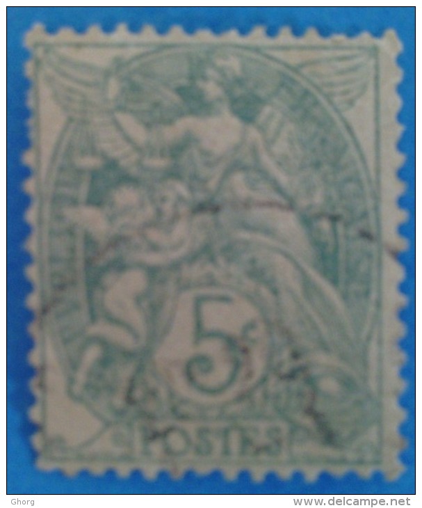 France 1900 : Type Blanc Vert-jaune (IA) N° 111b Oblitéré - Otros & Sin Clasificación