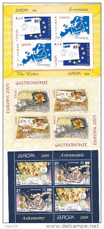 ROMANIA 2005-2015 MINISHEETS ,MNH **,EUROPA CEPT.PRICE FACE VALUE! - Collections