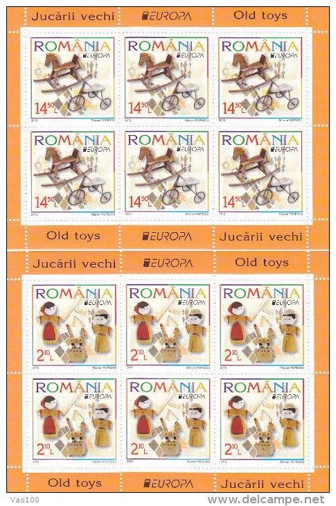 ROMANIA 2005-2015 MINISHEETS X6 STAMPS ,MNH **,EUROPA CEPT.PRICE FACE VALUE! - Collections
