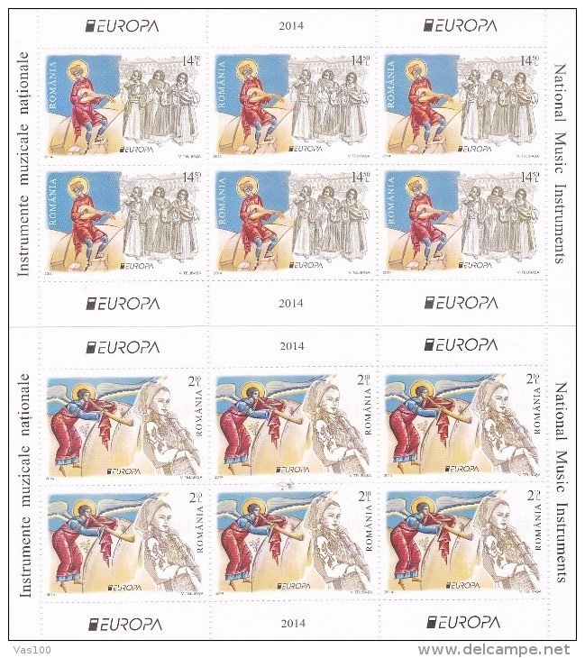 ROMANIA 2005-2015 MINISHEETS X6 STAMPS ,MNH **,EUROPA CEPT.PRICE FACE VALUE! - Collections