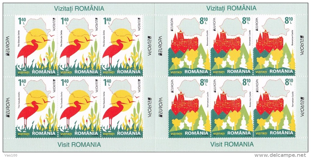 ROMANIA 2005-2015 MINISHEETS X6 STAMPS ,MNH **,EUROPA CEPT.PRICE FACE VALUE!