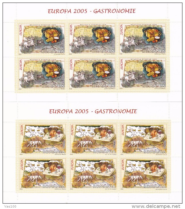 ROMANIA 2005-2015 MINISHEETS X6 STAMPS ,MNH **,EUROPA CEPT.PRICE FACE VALUE!