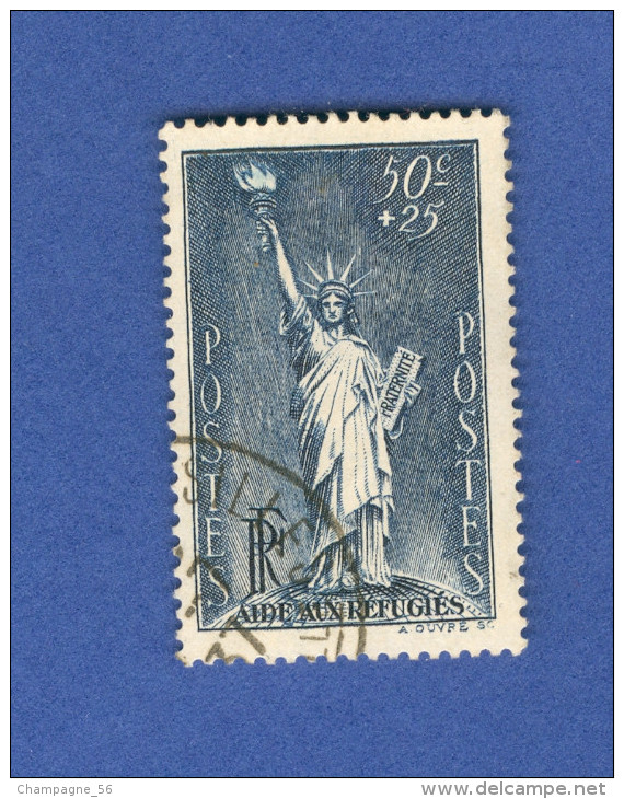 * 1937 N° 352 AU PROFIT DES RÉFUGIES OBLITÉRÉ YVERT 4.50 € - Used Stamps