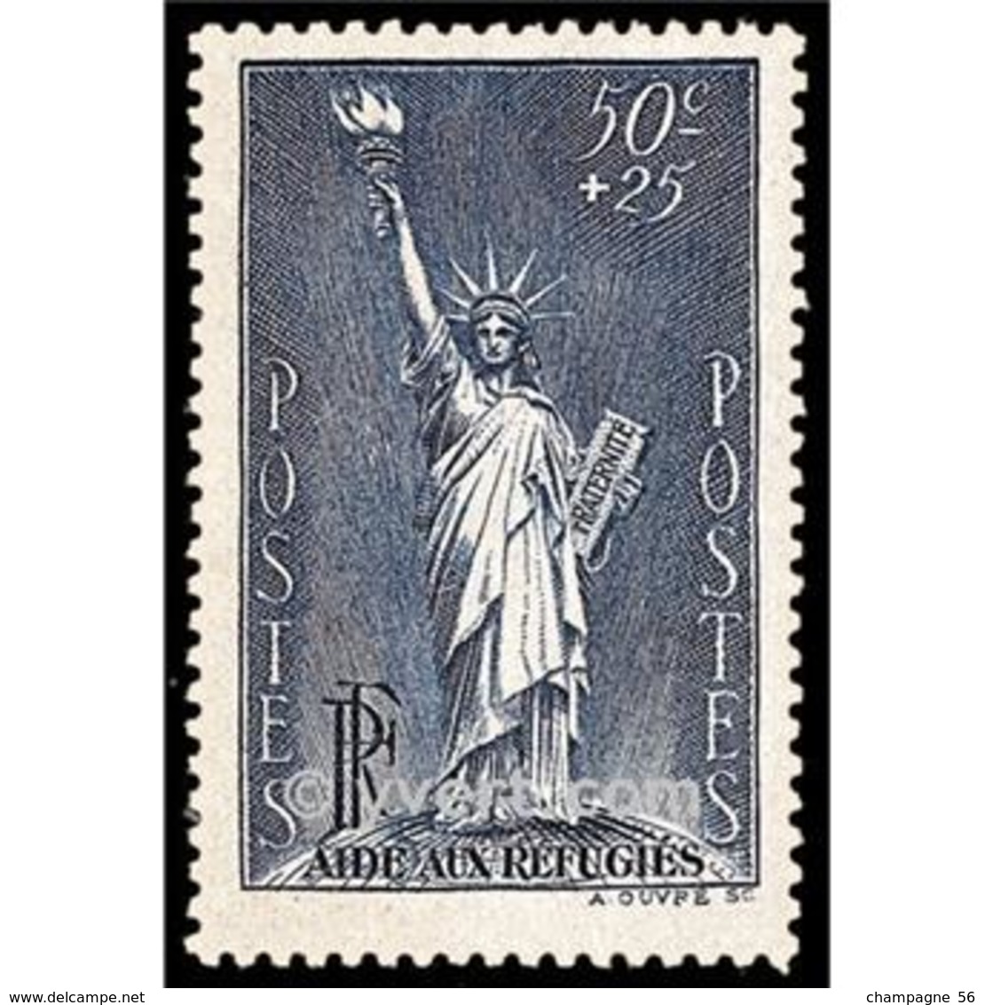 * 1937 N° 352 AU PROFIT DES RÉFUGIES OBLITÉRÉ YVERT 4.50 € - Usati