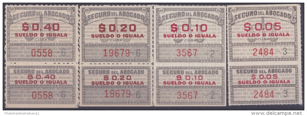 REP-33 CUBA REPUBLICA REVENUE. SEGURO DE ABOGADOS. LAWYER STAMPS LOT. - Timbres-taxe