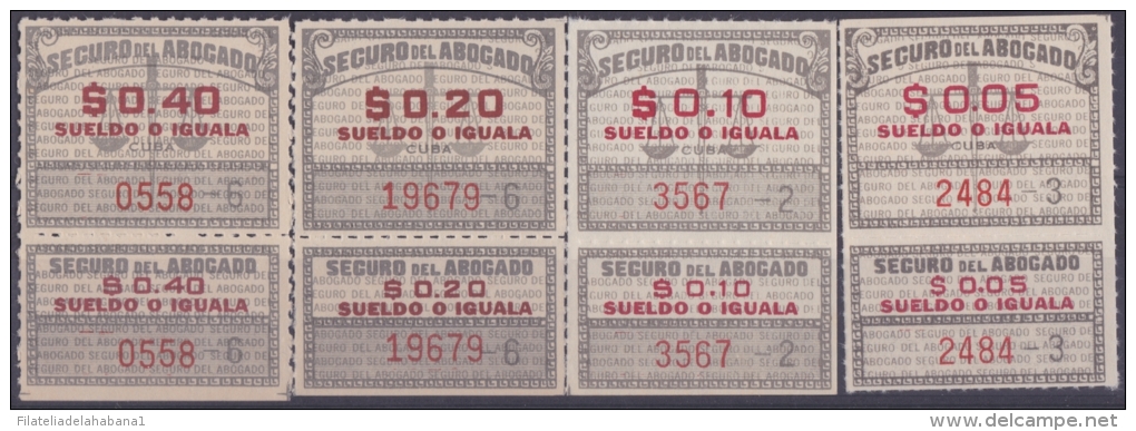 REP-33 CUBA REPUBLICA REVENUE. SEGURO DE ABOGADOS. LAWYER STAMPS LOT. - Portomarken