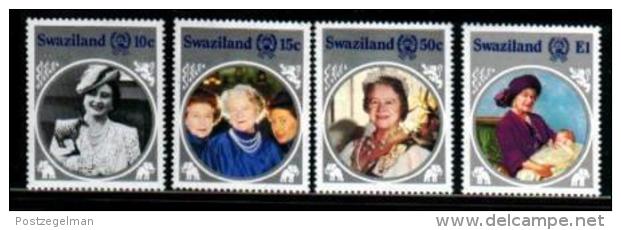 SWAZILAND, 1985, Mint Never Hinged Stamps, Queen Mother, 485-488 ,#6685 - Swaziland (1968-...)