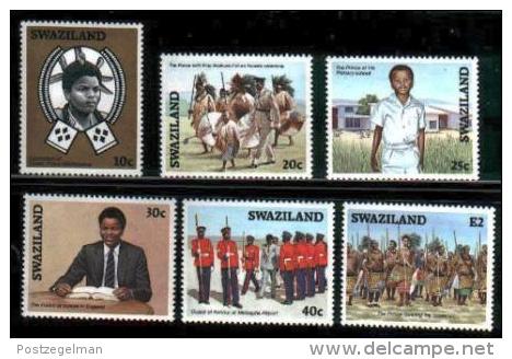 SWAZILAND, 1986, Mint Never Hinged Stamps, Coronation, 504-509, #6690 - Swaziland (1968-...)