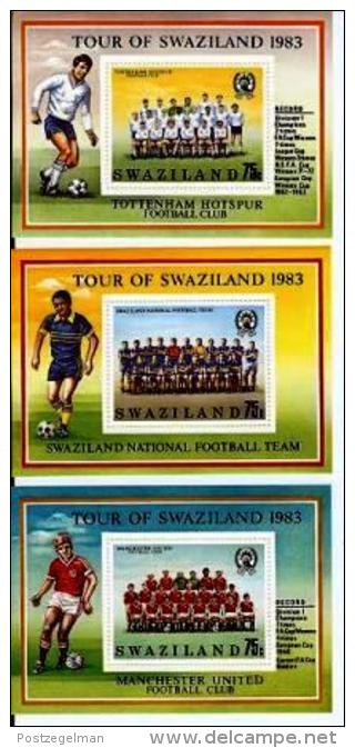 SWAZILAND, 1983, Mint Never Hinged Blocks Nr6,7,8, Football, 429-431, F2359 - Swaziland (1968-...)