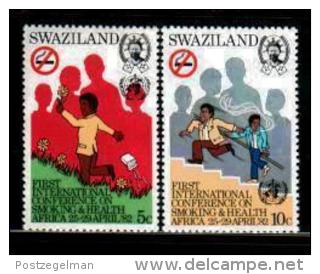 SWAZILAND, 1982, Mint Lightly  Hinged Stamps, Smoking &amp; Health, 396-397 , #6670 - Swaziland (1968-...)
