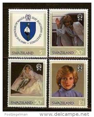 SWAZILAND, 1982, Mint Lightly  Hinged Stamps, Diana Birthday, 403-406 , #6671 - Swaziland (1968-...)