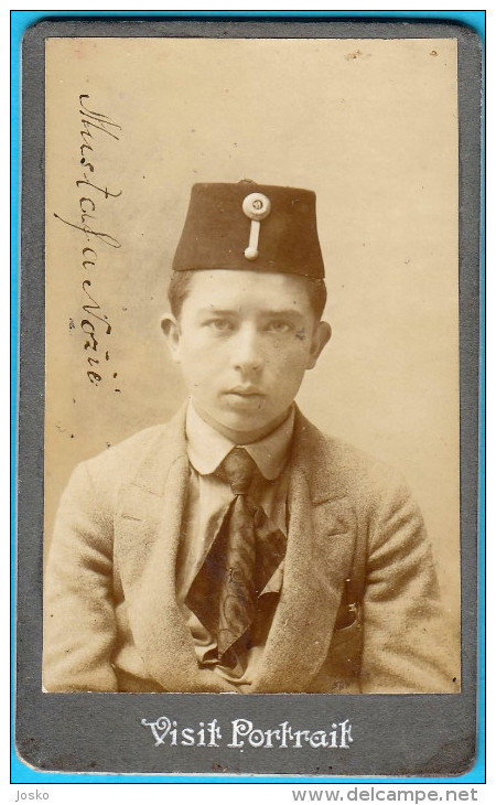 MOSTAR - Ucenik Mustafa Nozic * Bosnia * Vintage Cardboard Cabinet Photo - Bosnia And Herzegovina