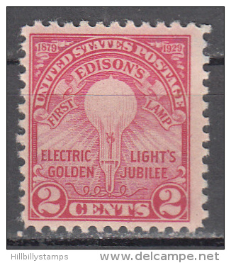 United States    Scott No.  654    Mnh    Year  1929      Perf. 11 - Unused Stamps