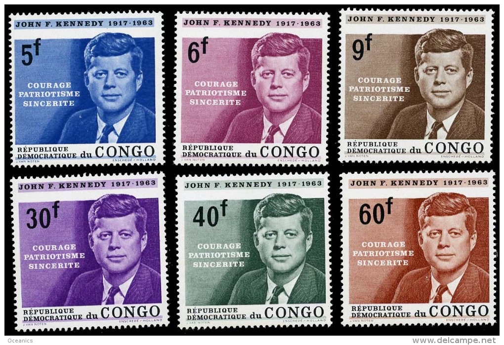 Congo 567-72 (Kennedy)+[**] - Neufs