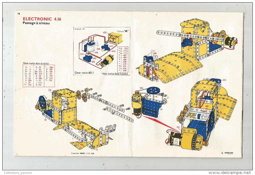 G-I-E , CATALOGUE DE MONTAGE MECCANO , Boite N° 4 , 16 Pages , Frais Fr : 2.45€ - Meccano