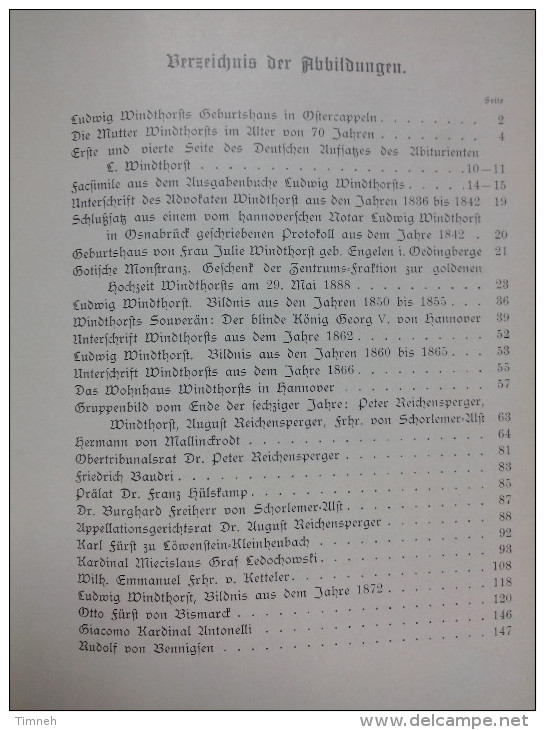 LUDWIG WINDTHORST von Dr. Ed. HÜSGEN KÖLN 1907 - mit 154 illustrationen  in 2 beilagen ALT DEUTSCH