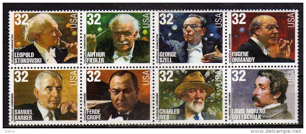 United States 1997 American Music Series - Classical Composers & Conductors.Music.MNH - Unused Stamps