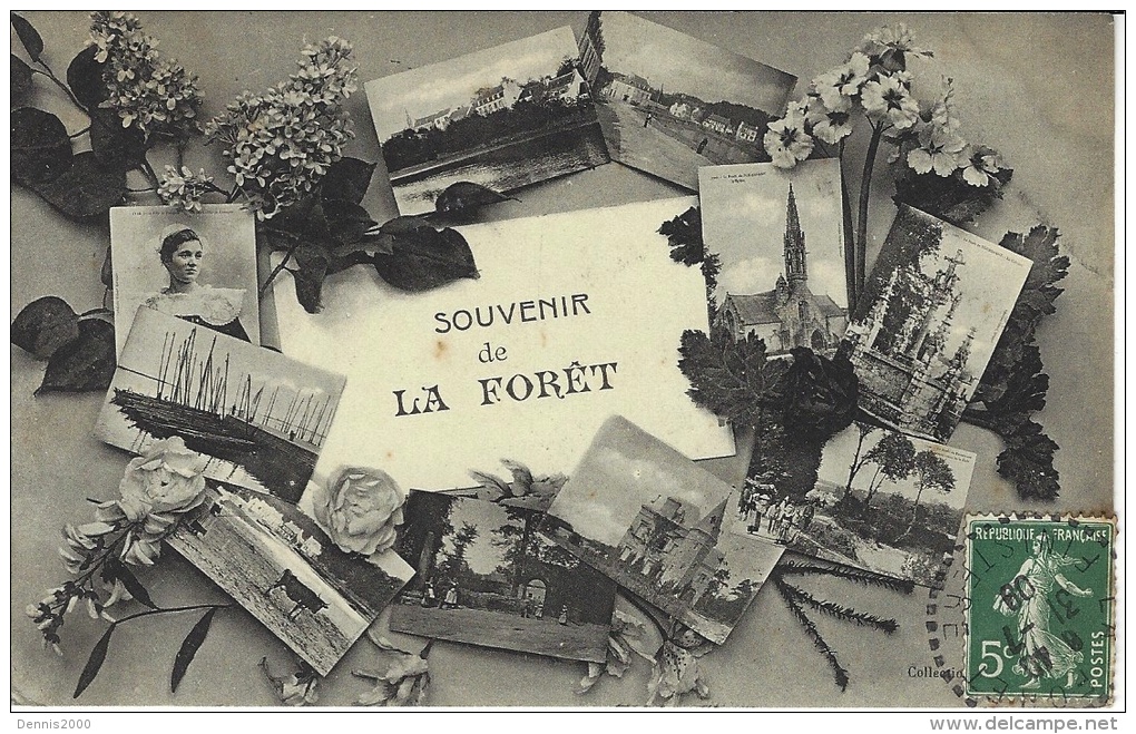 SOUVENIR De LA FORÊT - ( Carte De Présentation )  Ed. Sous Le T P - La Forêt-Fouesnant