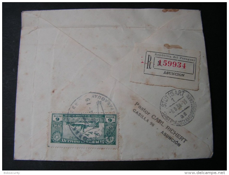 == Paraquay , Zeppelin Flight? Cv.  Not Perfect See Back Side - Paraguay