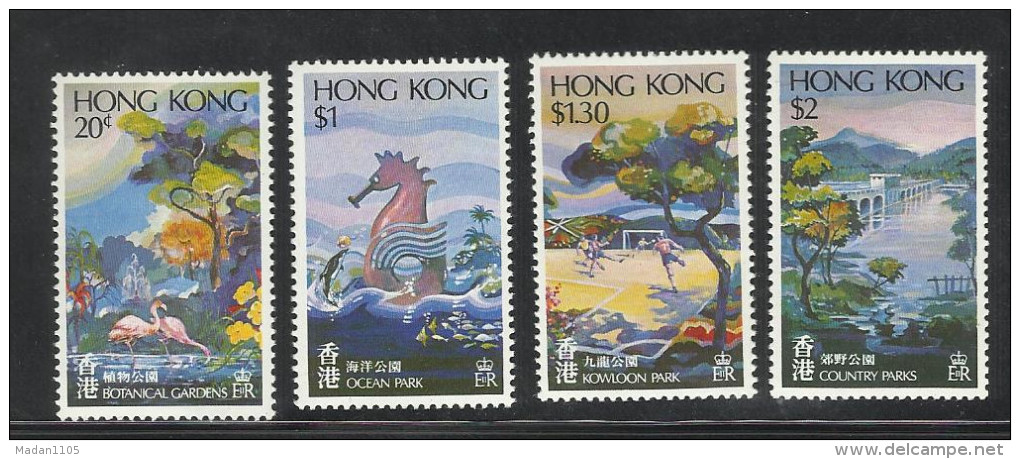 HONG KONG, HONGKONG, 1980, National Parks, Trees, Forest, Wildlife, Set 4 V,  MNH, (**) - Alberi