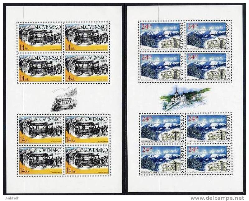 SLOVAKIA 2004 Technical Monuments Sheetlets MNH / **.  Michel 490-91 - Blocks & Sheetlets