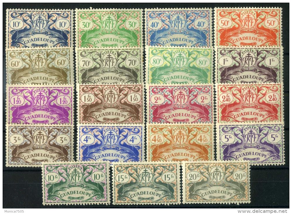 GUADELOUPE ( POSTE ) : Y&amp;T N°  178/196  TIMBRES  NEUFS  AVEC  TRACE  DE  CHARNIERE , A  VOIR . - Ungebraucht