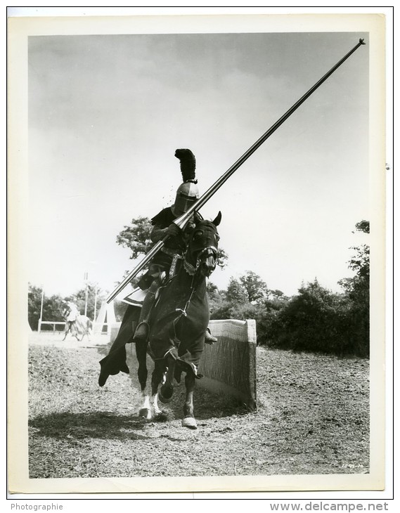 Ivanhoe Cinema Chevalerie Tournoi Chevaux Medieval Ancienne Photo De Film 1952 - Photographs