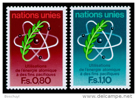 United Nations Geneva, 1977, 20th International Atomic Energy Agency, IAEA, Michel #70-71, Scott #71-72, MNH, Perfora... - Autres & Non Classés