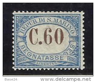 1925 San Marino Saint Marin SEGNATASSE 60c MNH** POSTAGE DUE - Segnatasse