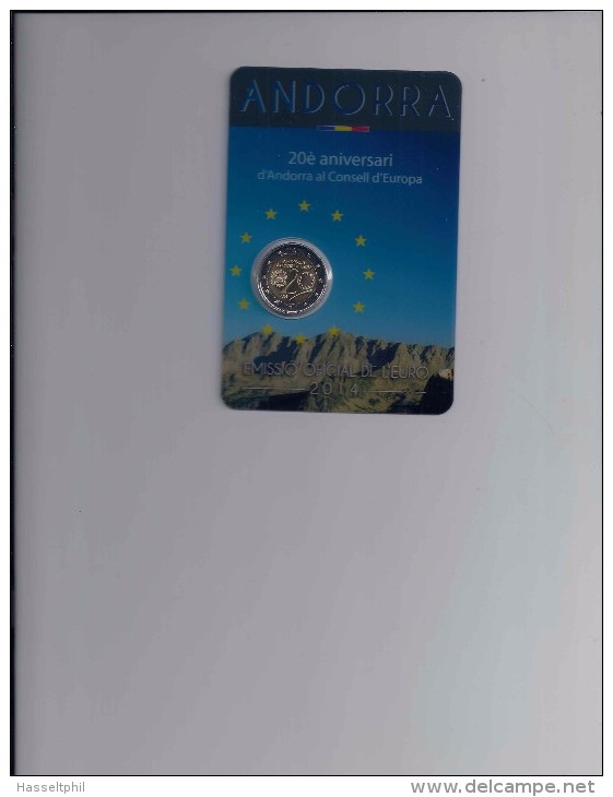 ANDORRA Speciale 2 Euro 2014 - 20 Jaar Conseil D'Europe - In Blister - Andorre