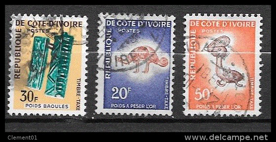 Cote Ivoire Timbres Taxe T33 T34 T36 O - Côte D'Ivoire (1960-...)