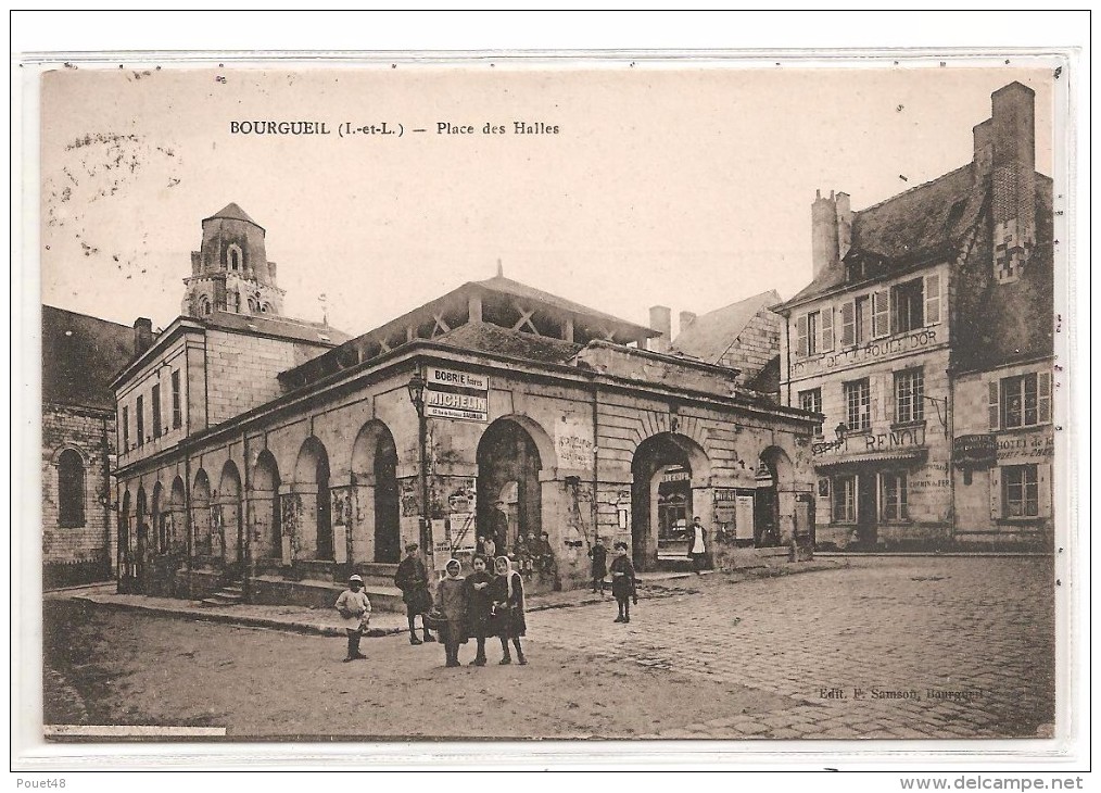 37 - BOURGUEIL - Place Des Halles - Autres & Non Classés