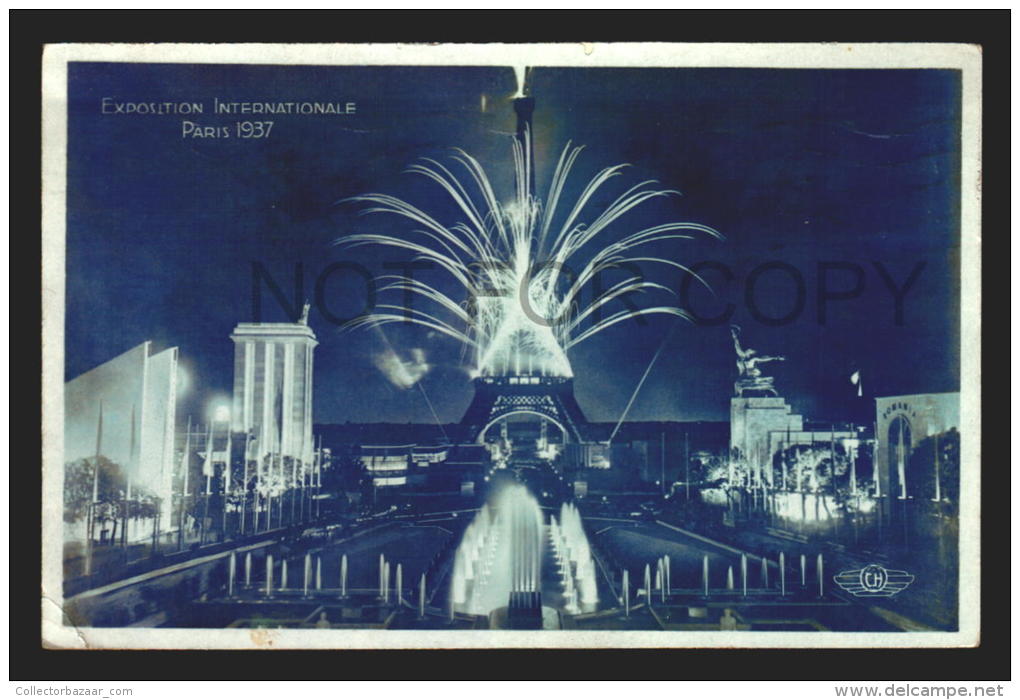 EXPOSITION INTERNATIONALE PARIS 1937  Vintage Original POSTCARD CPA AK (W4_2155) - Esposizioni