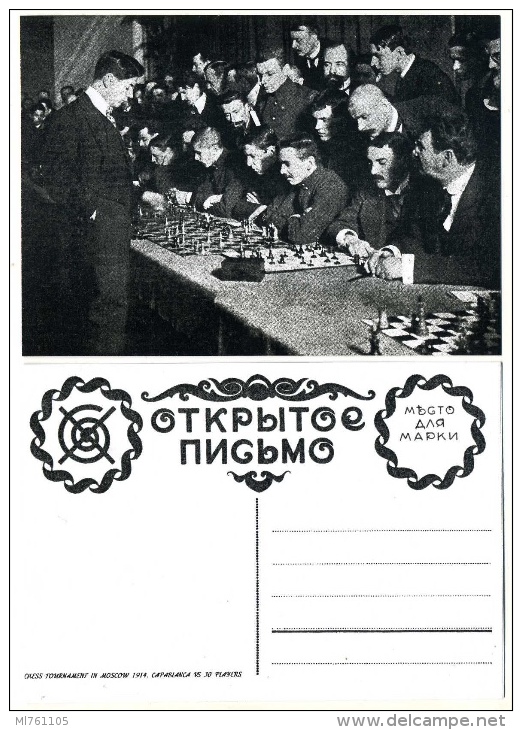 Chess Tournament In Moscow 1914 Capablanca Schach Ajedrez - Chess