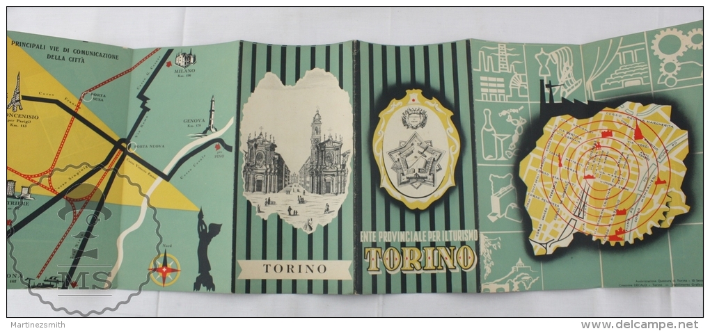 Italy - Torino 1950 Tourism Brochure / Map - Edited By The Italian National Tourism Board - Cuadernillos Turísticos