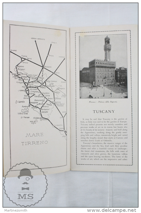 1950's Italy , Tuscany Tourism Brochure  - Edited By The Italian National Tourism Board - English Edition - Cuadernillos Turísticos