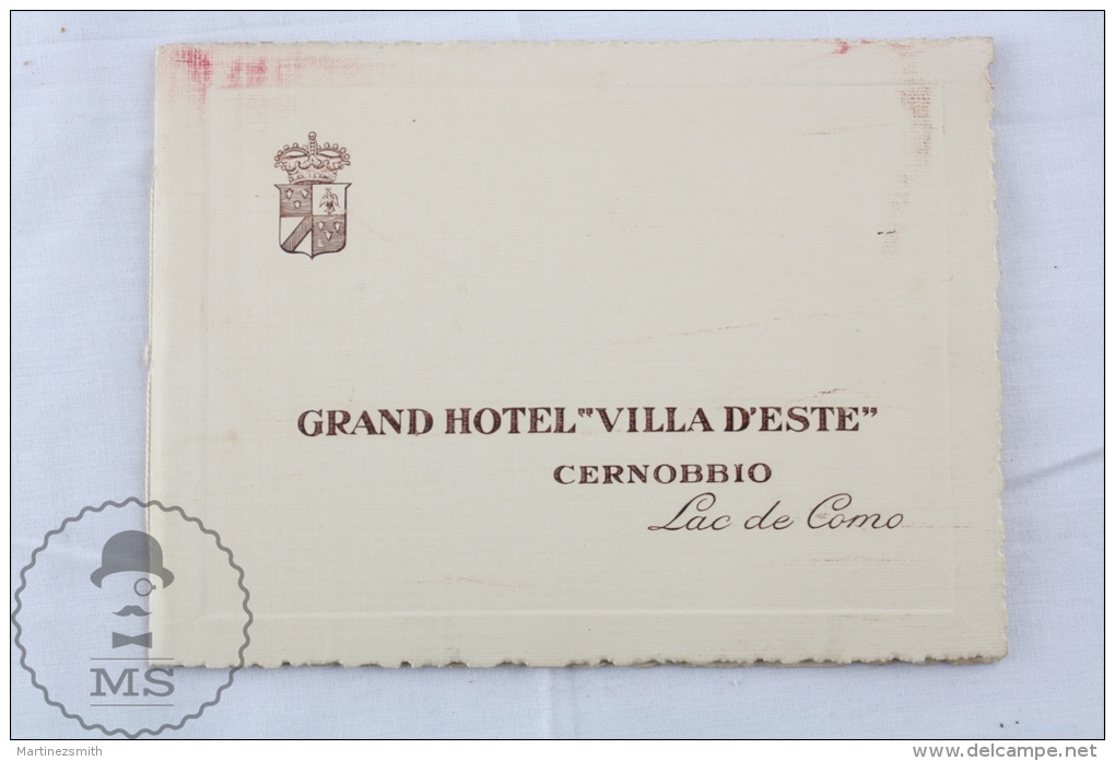 1930's Grand Hotel Villa D'Este &amp; Reine D'Angleterre - Cernobbio - Lake Of Como Italy - Tourism Brochure With Map - Cuadernillos Turísticos