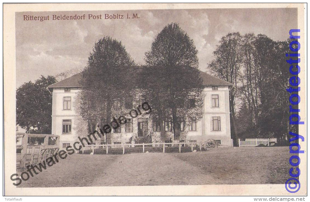 BEIDENDORF Rittergut Post Bobitz Nahe Wismar Herrenhaus Schloß Fast TOP-Erhaltung - Wismar