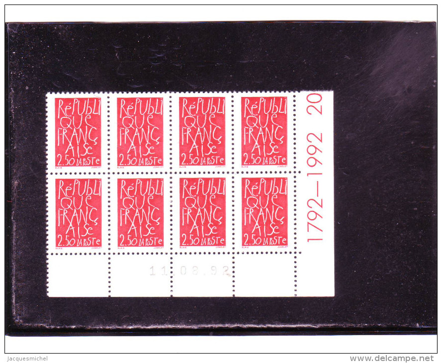 N° 2775 - 2;50F - PROTECTION DE LA REPUBLIQUE - 11.08.1992 - - 1990-1999